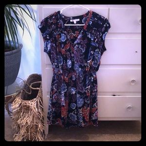 Floral short sleeved mini dress
